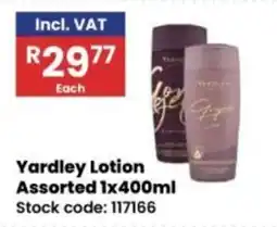 Africa Cash and Carry Yardley Lotion Assorted offer