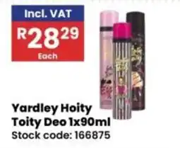 Africa Cash and Carry Yardley Hoity Toity Deo offer