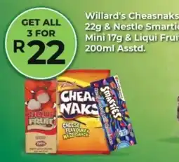 Agrimark Willard's Cheasnaks & Nestle Smarties & Liqui Fruit offer