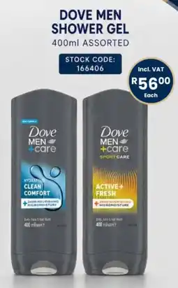Africa Cash and Carry Dove Men Shower Gel Assorted offer