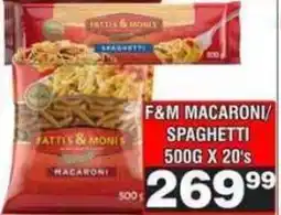 Advance Cash n Carry Fattis & Moni's Macaroni/Spaghetti offer