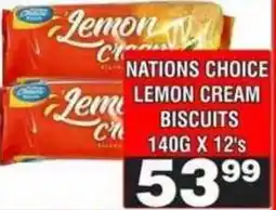 Advance Cash n Carry Nations Choice Lemon Cream Biscuits offer