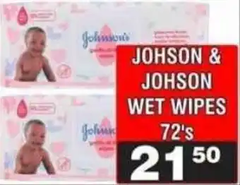 Advance Cash n Carry JOHNSON & JOHSON WET WIPES offer