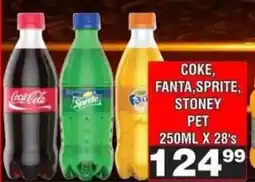 Advance Cash n Carry Coke, Fanta, Sprite, Stoney PET offer
