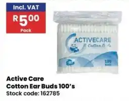 Africa Cash and Carry Active Care Cotton Ear Buds 100's offer