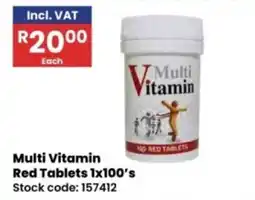Africa Cash and Carry Multi Vitamin Red Tablets offer