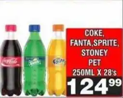 Advance Cash n Carry Coke, Fanta, Sprite, Stoney PET offer