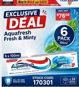 Africa Cash and Carry Aquafresh Fresh & Minty offer