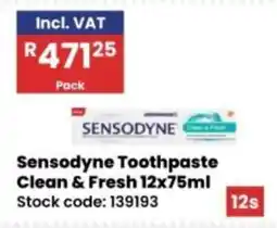 Africa Cash and Carry Sensodyne Toothpaste Clean & Fresh offer