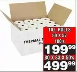 Advance Cash n Carry THERMAL TILL ROLLS offer
