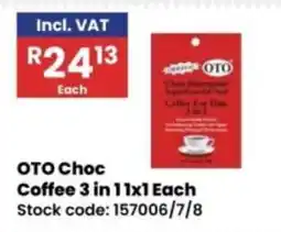 Africa Cash and Carry OTO Choc Coffee 3 in 1 offer