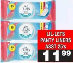Advance Cash n Carry LIL-LETS PANTY LINERS Assorted offer