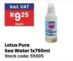 Africa Cash and Carry Lotus Pure Sea Water offer