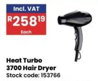 Africa Cash and Carry Heat Turbo 3700 Hair Dryer offer