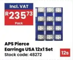 Africa Cash and Carry APS Pierce Earrings USA 12x1 Set offer