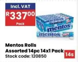 Africa Cash and Carry Mentos Rolls Assorted offer