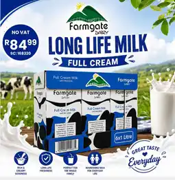 Africa Cash and Carry Farmgate Dairy Long Life Milk Full Cream offer