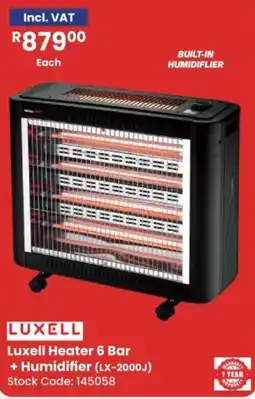 Africa Cash and Carry Luxell Heater 6 Bar + Humidifier offer