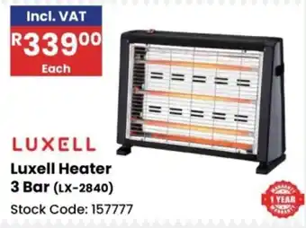 Africa Cash and Carry Luxell Heater 3 Bar offer
