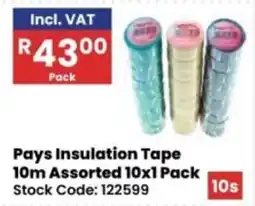 Africa Cash and Carry Pays Insulation Tape Assorted offer