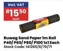 Africa Cash and Carry Ruwag Sand Paper 1m Roll offer