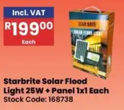 Africa Cash and Carry Starbrite Solar Flood Light 25W offer