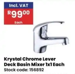 Africa Cash and Carry Krystal Chrome Lever Deck Basin Mixer offer