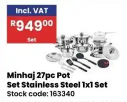 Africa Cash and Carry Minhaj 27pc Pot Set Stainless Steel 1x1 Set offer