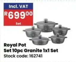 Africa Cash and Carry Royal Pot Set 10pc Granite 1x1 Set offer