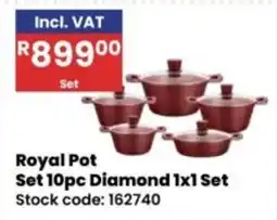 Africa Cash and Carry Royal Pot Set 10pc Diamond offer