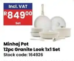 Africa Cash and Carry Minhaj Pot 12pc Granite Look 1x1 Set offer