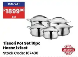 Africa Cash and Carry Tissoli Pot Set 10pc offer