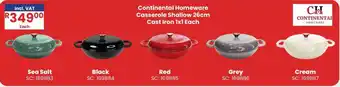 Africa Cash and Carry Continental Homeware Casserole Shallow offer