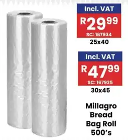 Africa Cash and Carry Millagro Bread Bag Roll 500's offer