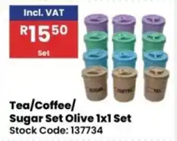 Africa Cash and Carry Tea/Coffee/Sugar Set Olive offer