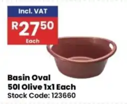 Africa Cash and Carry Basin Oval 50I Olive offer