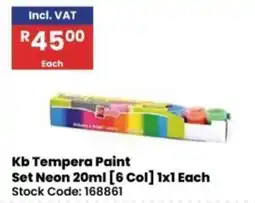Africa Cash and Carry Kb Tempera Paint Set Neon 20ml [6 Col] offer