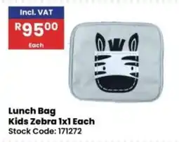 Africa Cash and Carry Lunch Bag Kids Zebra offer