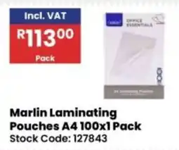 Africa Cash and Carry Marlin Laminating Pouches A4 offer
