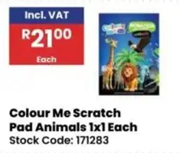 Africa Cash and Carry Colour Me Scratch Pad Animals offer
