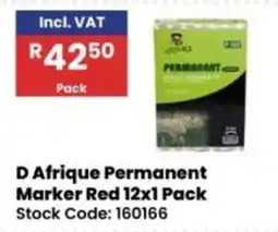 Africa Cash and Carry D Afrique Permanent Marker Red offer