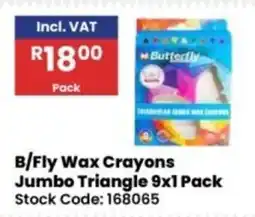 Africa Cash and Carry B/Fly Wax Crayons Jumbo Triangle offer