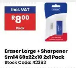 Africa Cash and Carry Eraser Large + Sharpener Sm14 offer