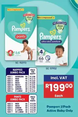 Africa Cash and Carry Pampers ultra skin comfort jumbo pack offer