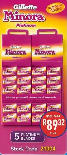 Africa Cash and Carry Gillette Minora Platinum offer