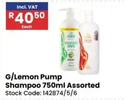 Africa Cash and Carry G/Lemon Pump Shampoo Assorted offer