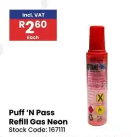 Africa Cash and Carry Puff 'N Pass Refill Gas Neon offer