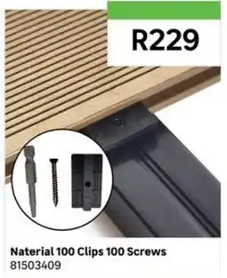 Leroy Merlin Naterial 100 Clips 100 Screws offer