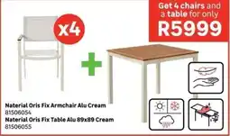 Leroy Merlin Nateral Oris Fix Armchair Alu Cream offer