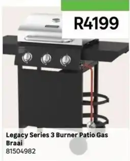 Leroy Merlin Legacy Series 3 Burner Patio Gas Braai offer